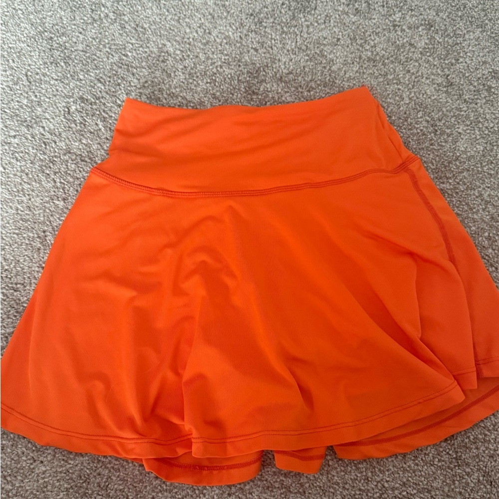 Vibrant Orange Women's Tennis Skirt